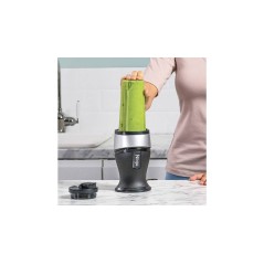 Nutri Ninja Slim QB3001EUS Blender - Sleek Black & Silver Design for Effortless Smoothies & Nutrient Extraction!